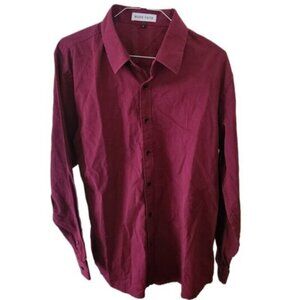 Muse Fath Burgundy Button Up Long Sleeve Shirt